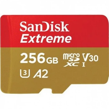 Карта пам'яті SanDisk 256 GB microSDXC UHS-I U3 Extreme A2 + SD Adapter SDSQXA1-256G-GN6MA