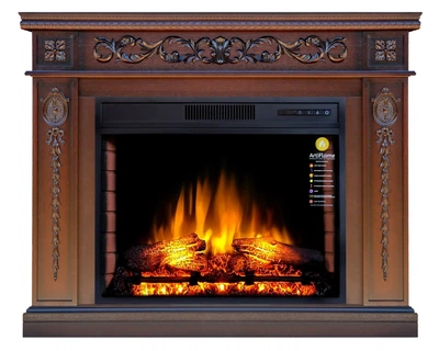 Электрокамин с порталом ArtiFlame DELMONA AF28S КОНЬЯК (со звуком)