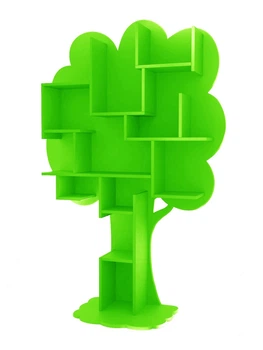полка стеллаж для игрушек и книг "дерево 1" зеленое (st-wood1-green)