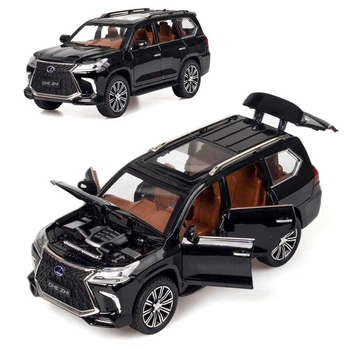 Машинка Lexus LX570 металлическая моделька игрушка коллекционная 21 см Черный (8340711)