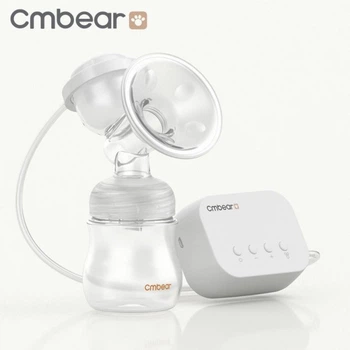 Молокоотсос электрический с бутылкой CMBear ZRX 0821 от сети, белый цвет