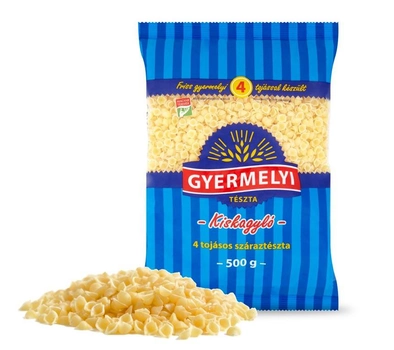 Упаковка макароны из 4 яиц Gyermelyi ракушка малая 24шт * 500г (5997132506560)
