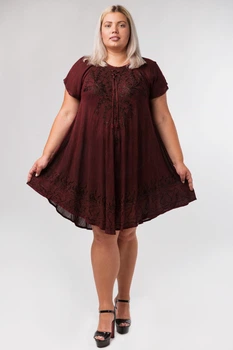 Платье 50 бордовое 572