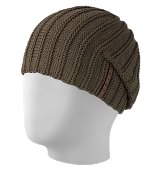 Шапка-колпак мужская из пряжи двухсторонняя WAVE One Size Коричневый