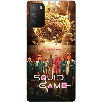 Силиконовый бампер чехол Candy для Xiaomi Poco M3 с картинкой Игра в кальмара
