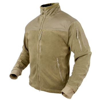 Тактическая куртка флисовая Condor ALPHA Mirco Fleece Jacket 601 Medium, Тан (Tan)