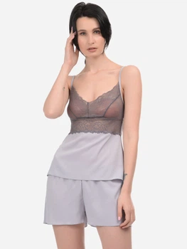 Пижама (майка + шорты) женская BARWA garments 0247/72 M Стальная (2112470722820)