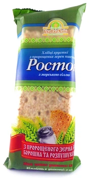 Хлебцы Росток Из пророщенных зерен пшеницы с морской солью УкрЕкоХліб 120г
