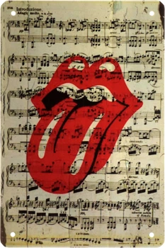 Металева табличка "The Rolling Stones (Ноты)" (ms-003151)
