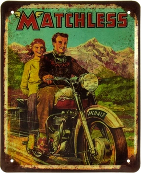 Металлическая табличка "Matchless (MLH 417)" (ms-002381)