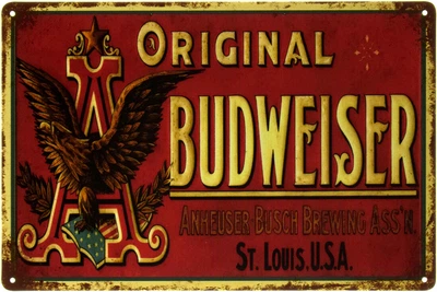 Металева табличка "Original Budweiser" (ms-002460)