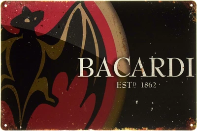 Металева табличка "Bacardi (1862)" (ms-002444)