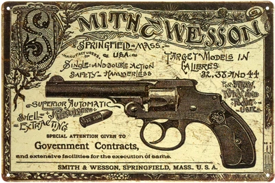 Металева табличка "Smith & Wesson, Springfield, Mass., U.S.A." (ms-001987)