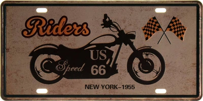 Металева табличка "Riders Speed US 66 (New York 1955)" (ms-002611)