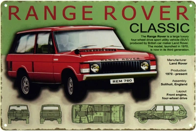Металева табличка "Range Rover Classic" (ms-002730)