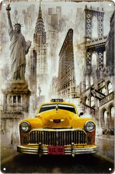 Металлическая табличка "N.Y.C. Taxi" (ms-002724)