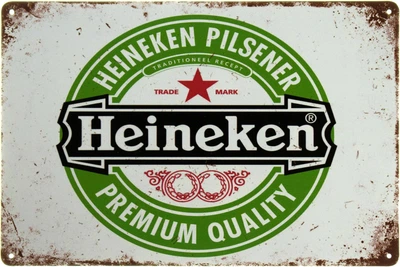 Металева табличка "Heineken (Білий Фон)" (ms-002710)