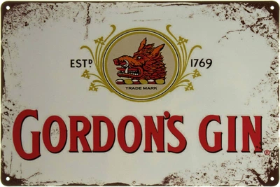 Металлическая табличка "Джин Gordon's" (ms-002758)