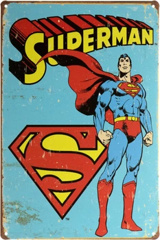 Металлическая табличка "Супермен (DC Comics)" (ms-001397)