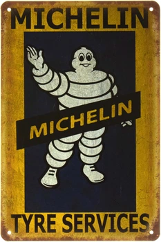 Металлическая табличка "Сервис Шин Мишлен" (ms-002165)