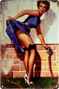 Металева табличка "Дощуватель (Pin Up)" (ms-001953)