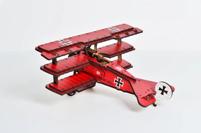 Літак 3DBRT Конструктор Триплан Fokker Dr.1 Червоний барон