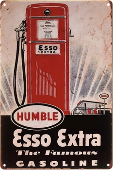 Металлическая табличка "Esso Extra (Humble)" (ms-002231)