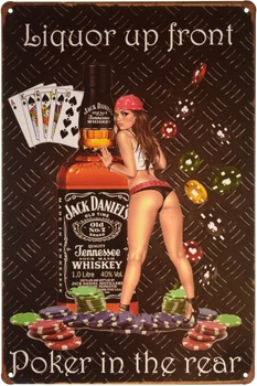 Металева табличка "Jack Daniel's (Справжній Покер)" (ms-001301)