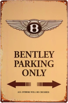 Металлическая табличка "Bentley Parking Only" (ms-001245)
