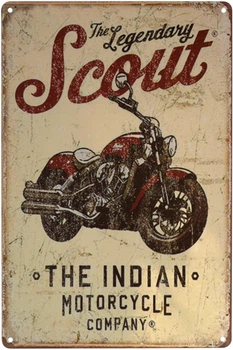 Металлическая табличка "The Indian Scout" (ms-00482)