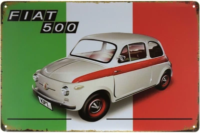 Металлическая табличка "Fiat 500" (ms-001433)