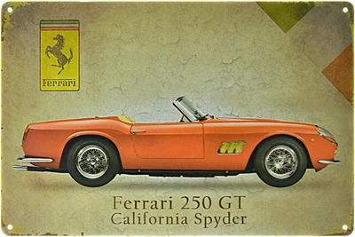 Металлическая табличка "Ferrari 250 GT California Spyder" (ms-00435)