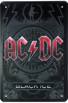 Металлическая табличка "AC/DC (Black Ice)" (ms-00468)