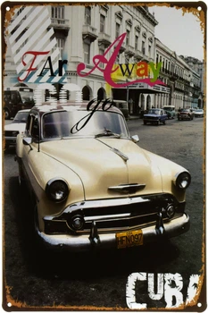 Металева табличка "Cuba (Chevrolet White)" (ms-001403)