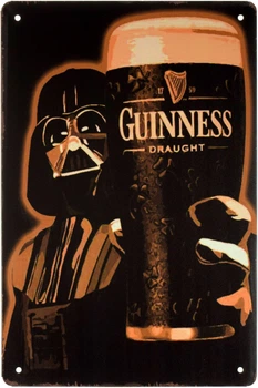 Металлическая табличка "Guinness Draught (Дарт Вейдер)" (ms-001638)