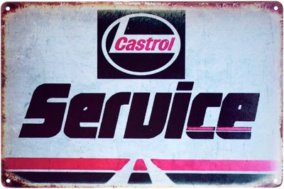 Металлическая табличка "Castrol Service" (ms-001653)