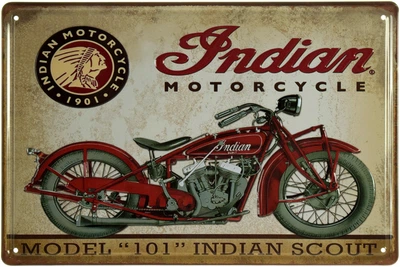 Металлическая табличка "Indian Model 101" (ms-001820)