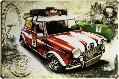 Металева табличка "Mini Cooper (Royal Postal Service)" (ms-001933)