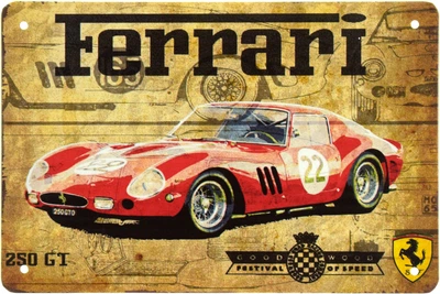 Металева табличка "Ferrari 250 GT (Number 22)" (ms-001926)