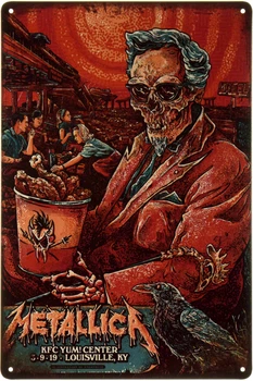 Металлическая табличка "Metallica (KFC Yum! Center 2019)" (ms-002262)