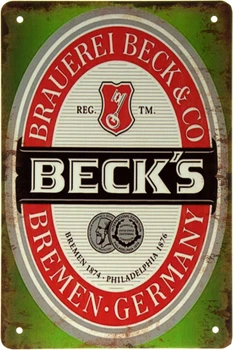 Металева табличка "Beck's (Germany)" (ms-002243)