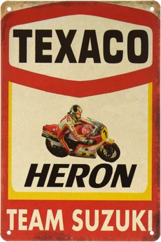 Металева табличка "Texaco Heron Team Suzuki" (ms-002307)