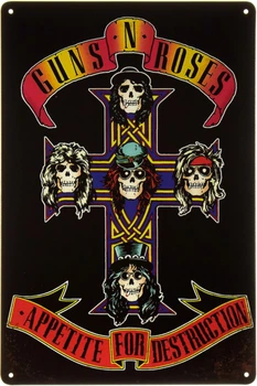 Металлическая табличка "Guns N’ Roses (Appetite For Destruction)" (ms-002260)