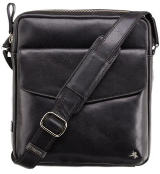 Мужская кожаная сумка с RFID защитой Visconti ML36 Vesper A5 (Black)