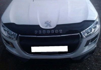 Дефлектор капота Peugeot 4008 2012- с логотипом Vip Tuning