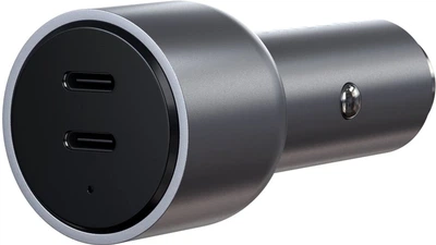Автомобільний зарядний пристрій Satechi 40W Dual USB-C PD Car Charger Space Grey (ST-U2C40CCM)