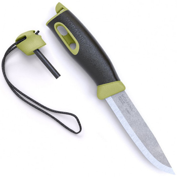 Нож фиксированный Mora Companion Spark (длина: 238мм, лезвие: 104мм) зеленый