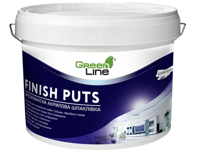 Финишная акриловая шпаклевка Green Line Finish Puts 16кг/10л