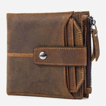 Мужское портмоне из натуральной кожи Vintage leather-14689 Коричневое