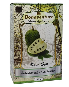 Чай Bonaventure Sour Sop Ганпаудер зелений із саусепом 100 г (1751)